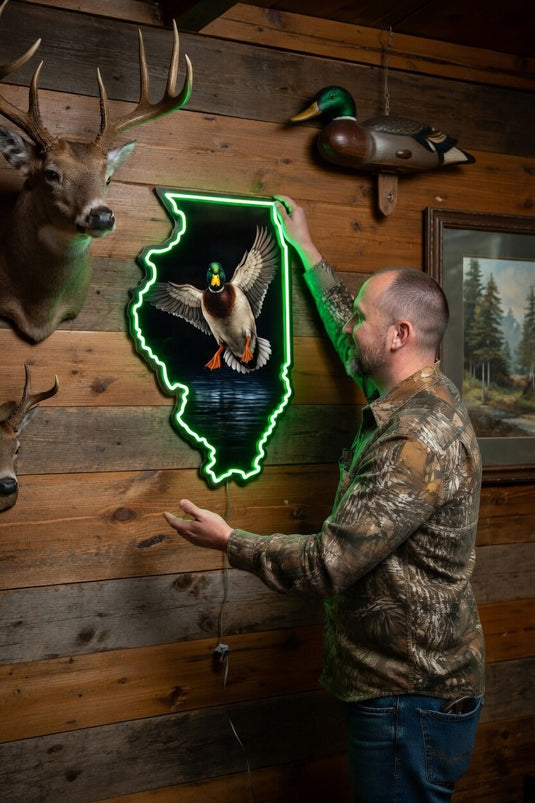 State Shaped Duck LED Sign