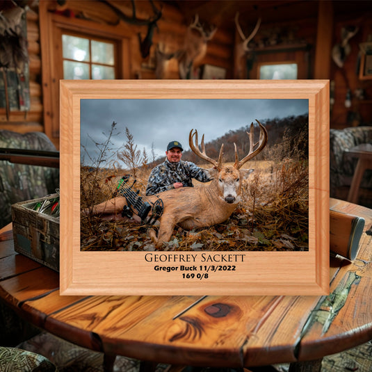 Hunting Photo Printed on Wood Plaque