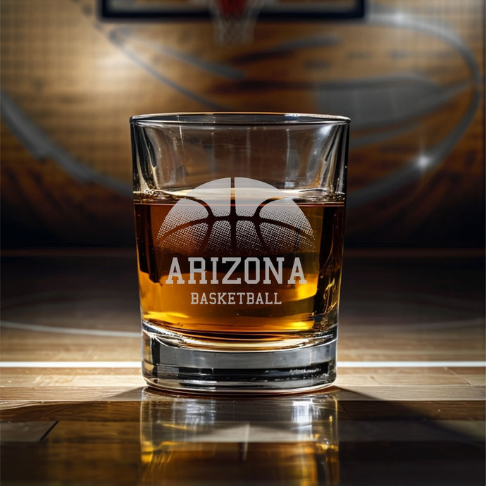 Arizona Basketball Whiskey Glass