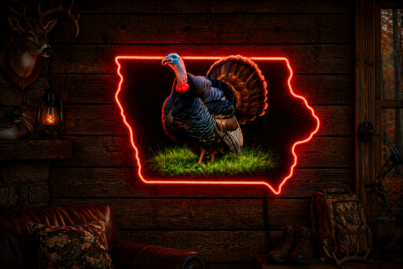 Load image into Gallery viewer, State Shaped Turkey LED Sign
