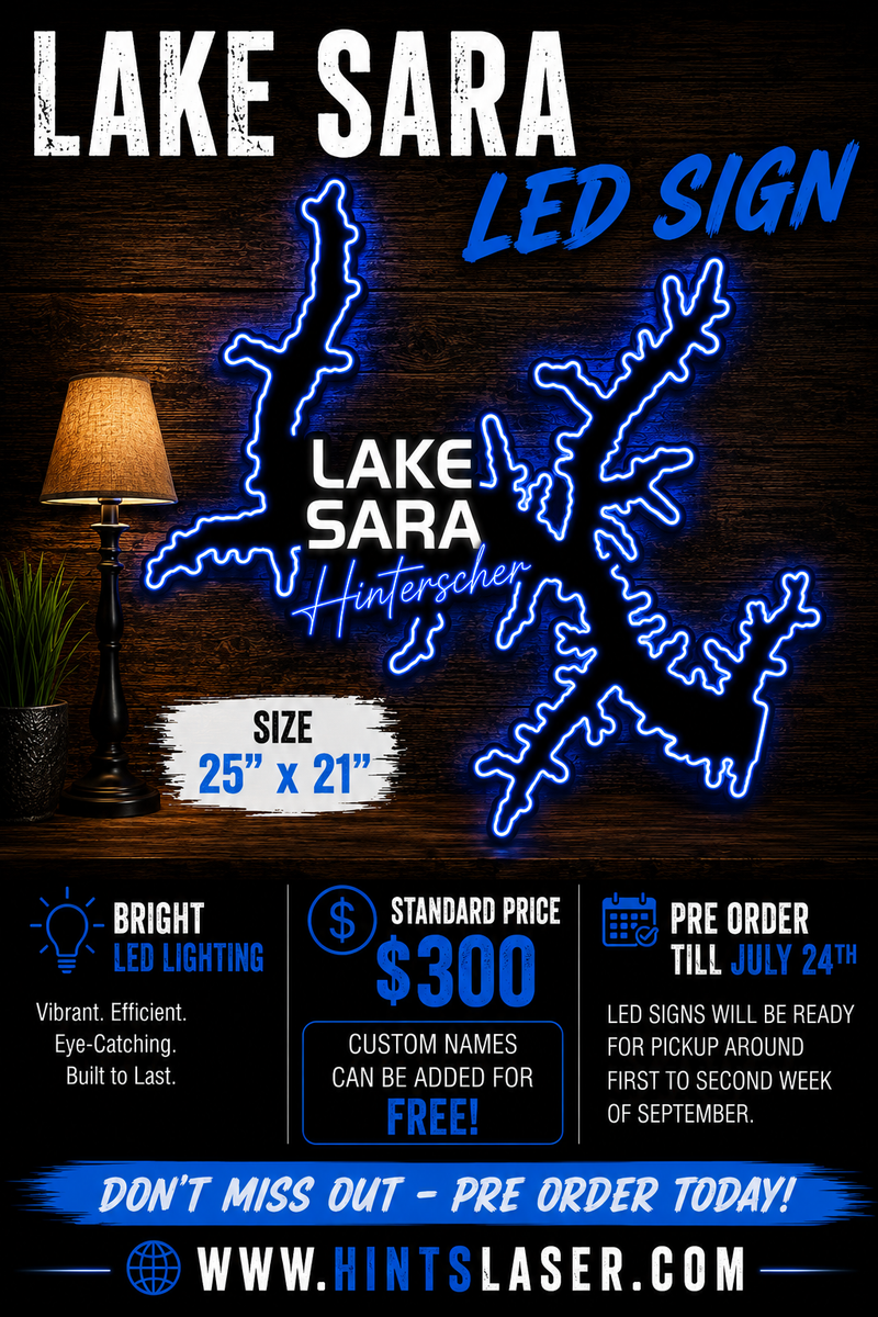 Load image into Gallery viewer, LAKE SARA LED SIGN
