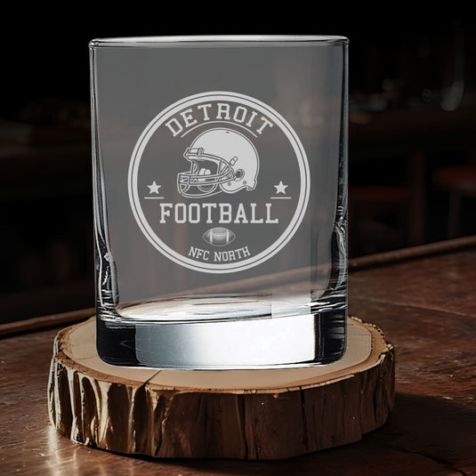 Detroit Lions Vintage Whiskey Glass