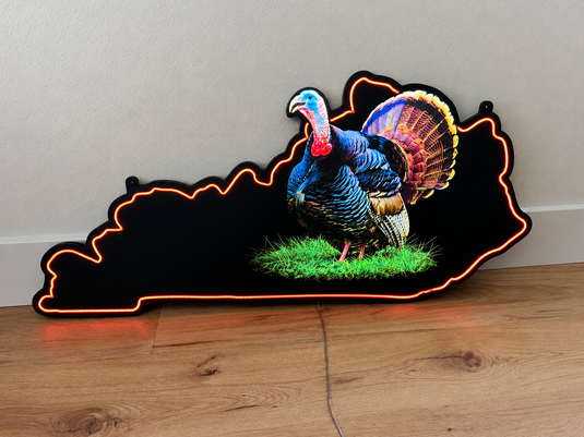 State Shaped Turkey LED Sign
