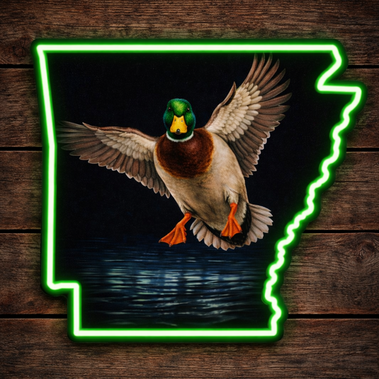 State Shaped Duck LED Sign