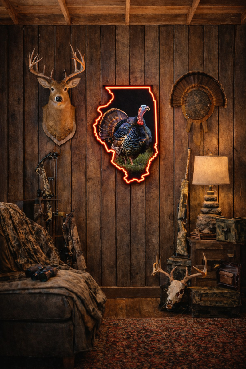 Load image into Gallery viewer, State Shaped Turkey LED Sign
