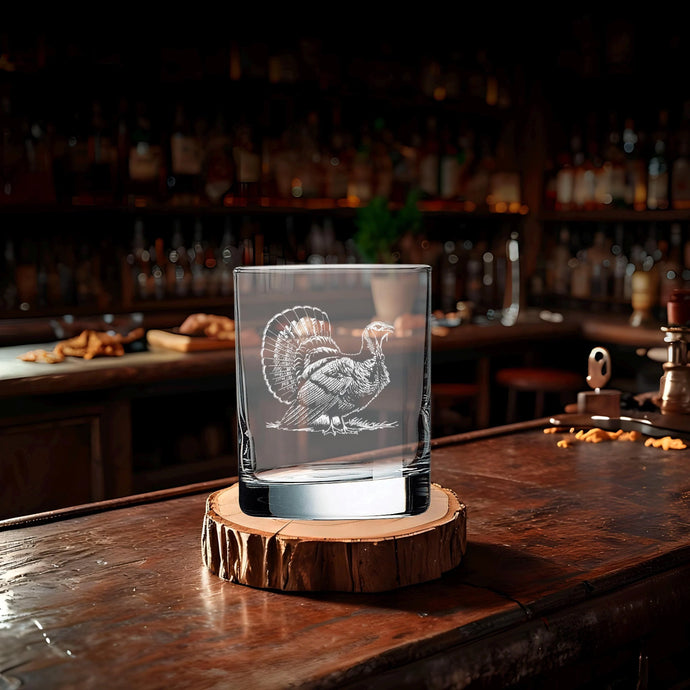 Engraved Turkey Whiskey Glass